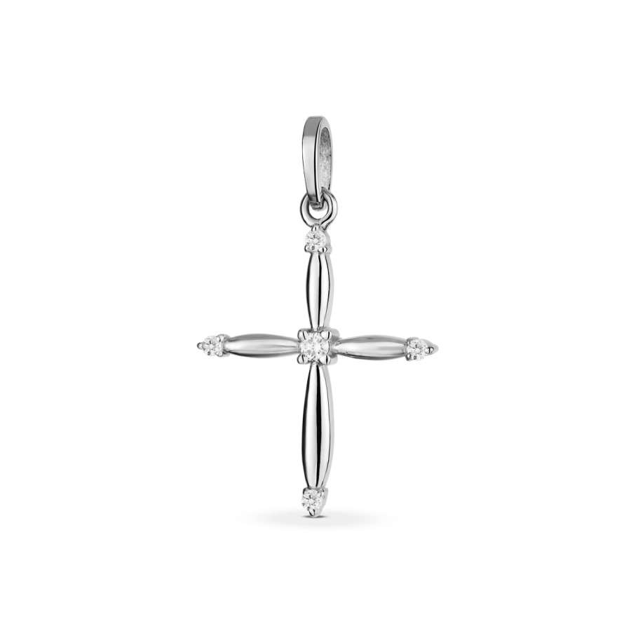 ЗОЛОТИЙ ХРЕСТИК З ДІАМАНТАМИ - ПМ0016