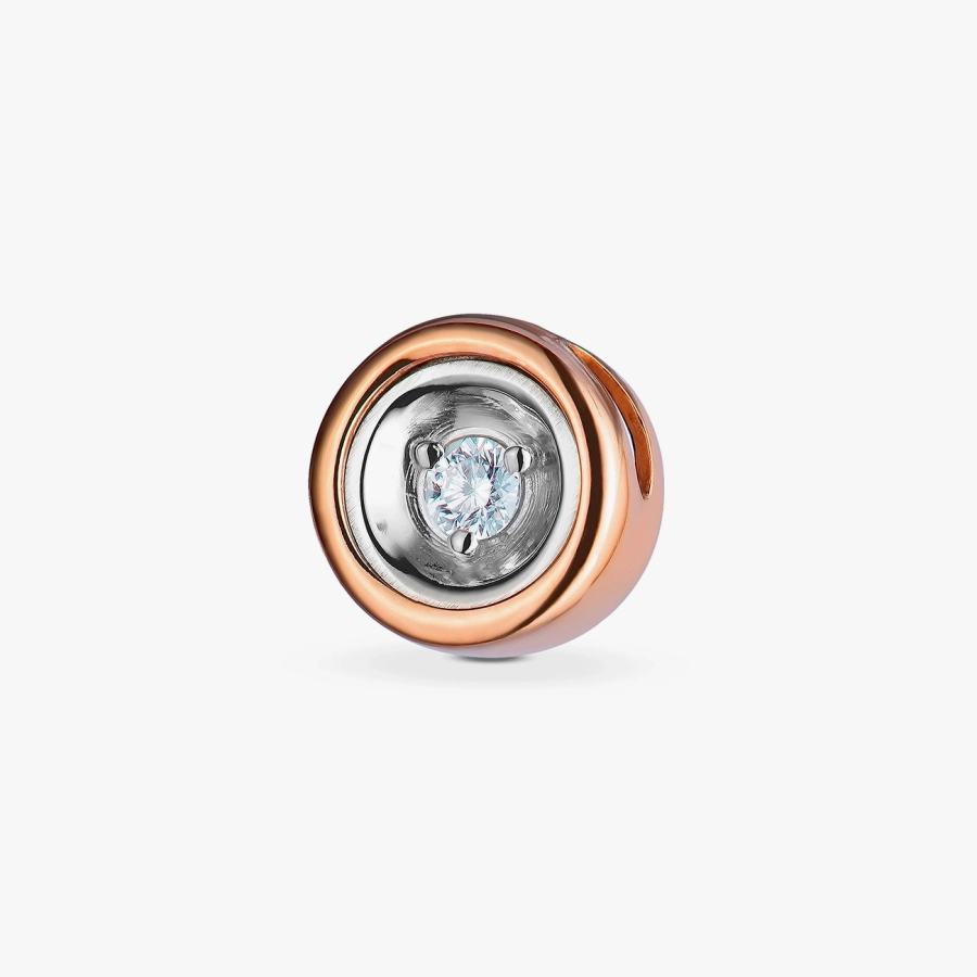 Підвіска з діамантом у червоному золоті - ПМ0033