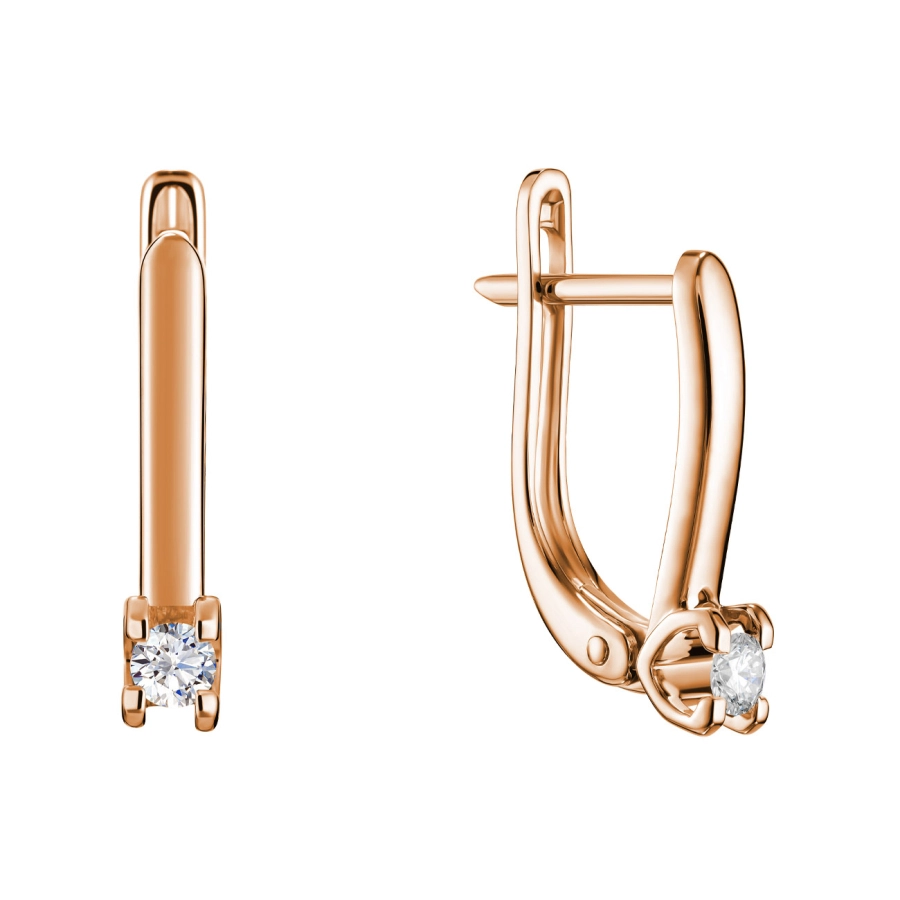 ЗОЛОТЫЕ СЕРЬГИ С БРИЛЛИАНТАМИ - С200036