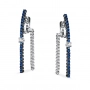 GOLD EARRINGS WITH SAPPHIRES AND DIAMONDS - С200051