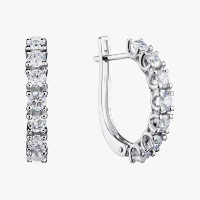GOLD EARRINGS WITH DIAMONDS - С200072.1