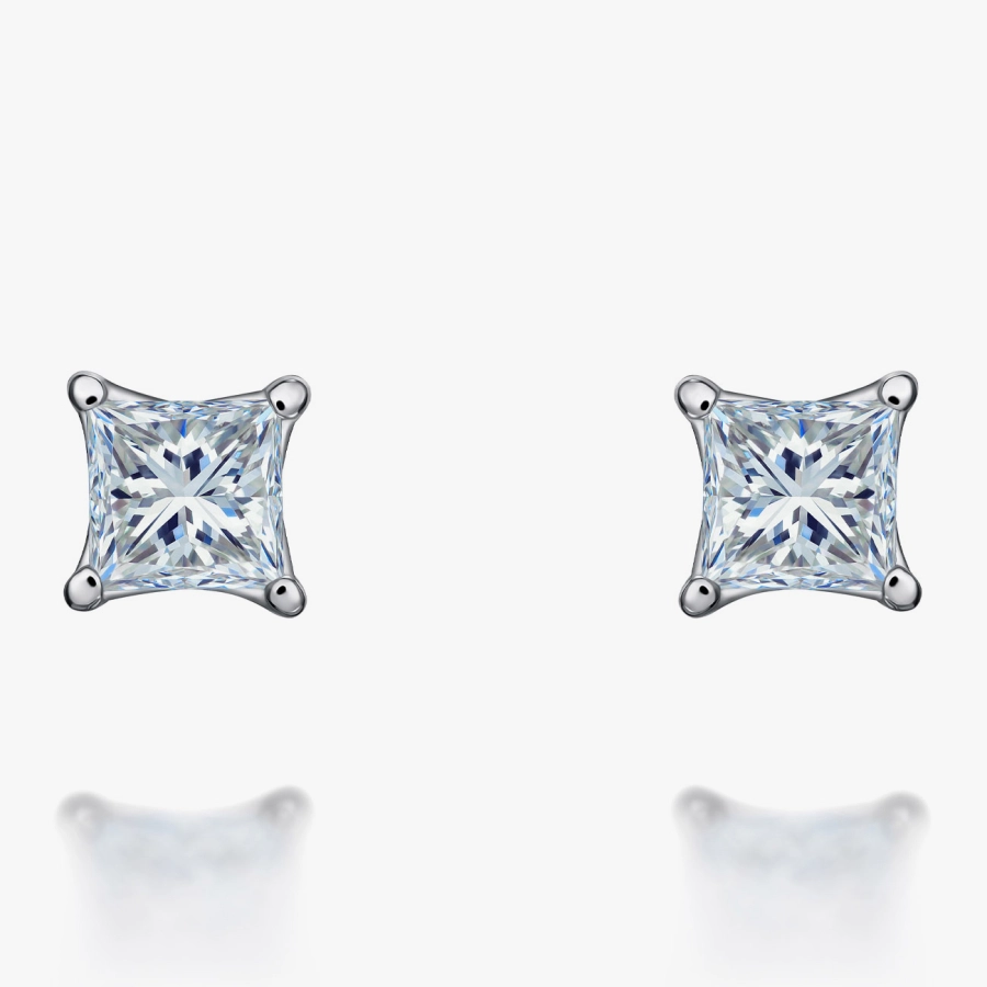 Princess Diamond Stud Earrings - С200215.32