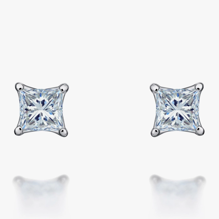 Princess Diamond Stud Earrings - С200215.51
