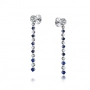 GOLD EARRINGS WITH SAPPHIRES AND DIAMONDS - С200126с