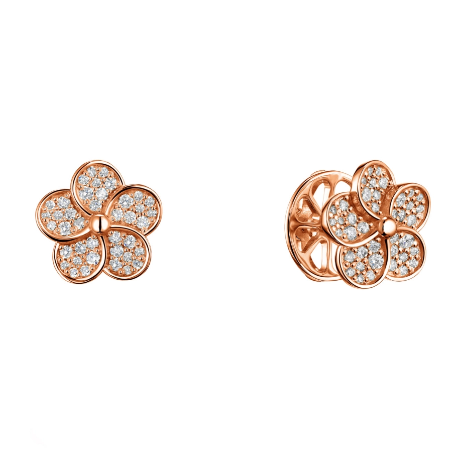 ЗОЛОТІ ПУСЕТИ З ДІАМАНТАМИ - С200135