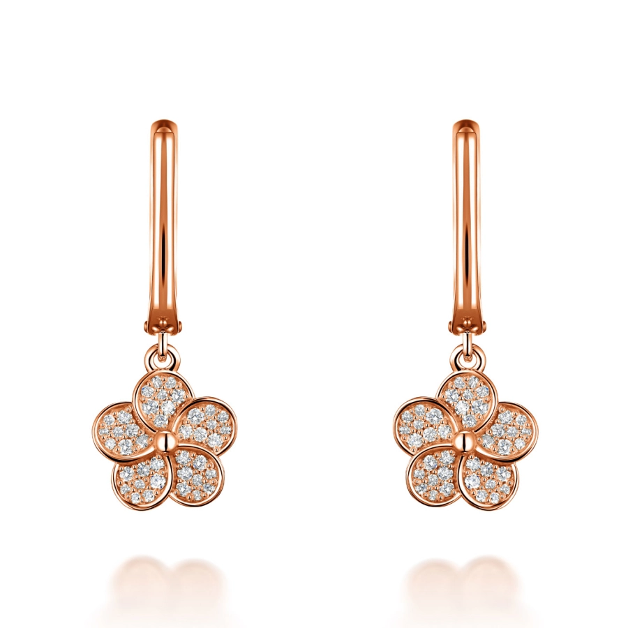 ЗОЛОТІ СЕРЕЖКИ З ДІАМАНТАМИ - С200138