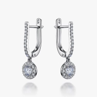 Серьги из белого золота с бриллиантами - С200168