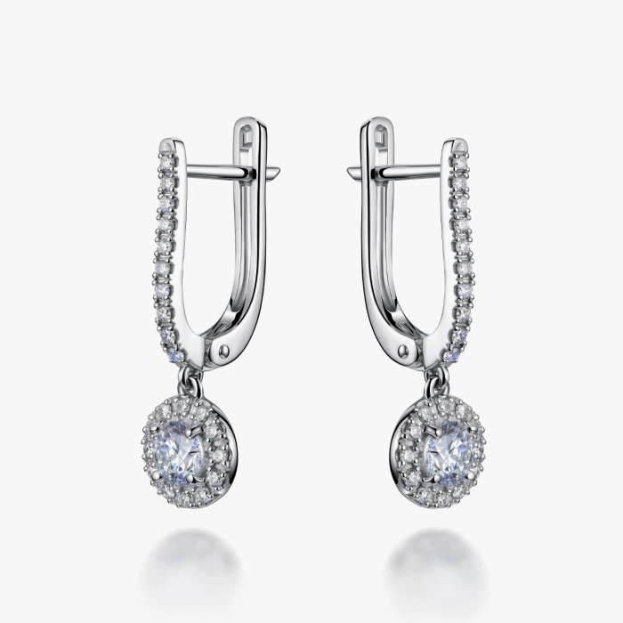 Emerald Cut Diamond Stud Earrings - С200168