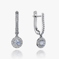 Emerald Cut Diamond Stud Earrings - С200168