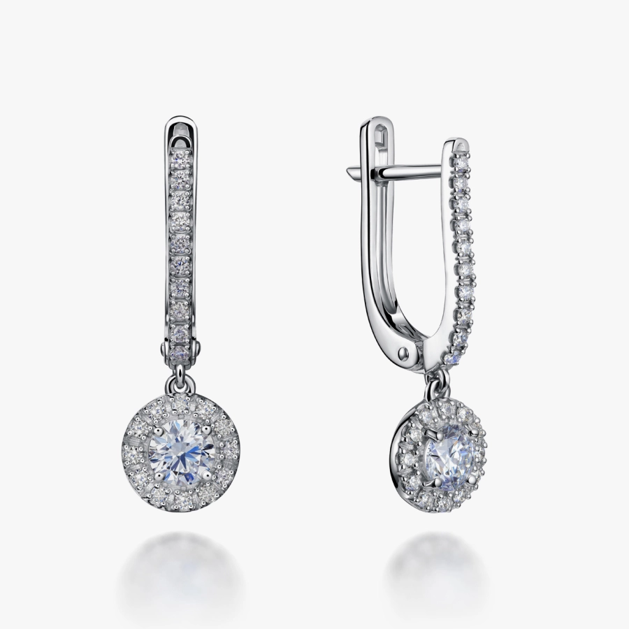 Emerald Cut Diamond Stud Earrings - С200168