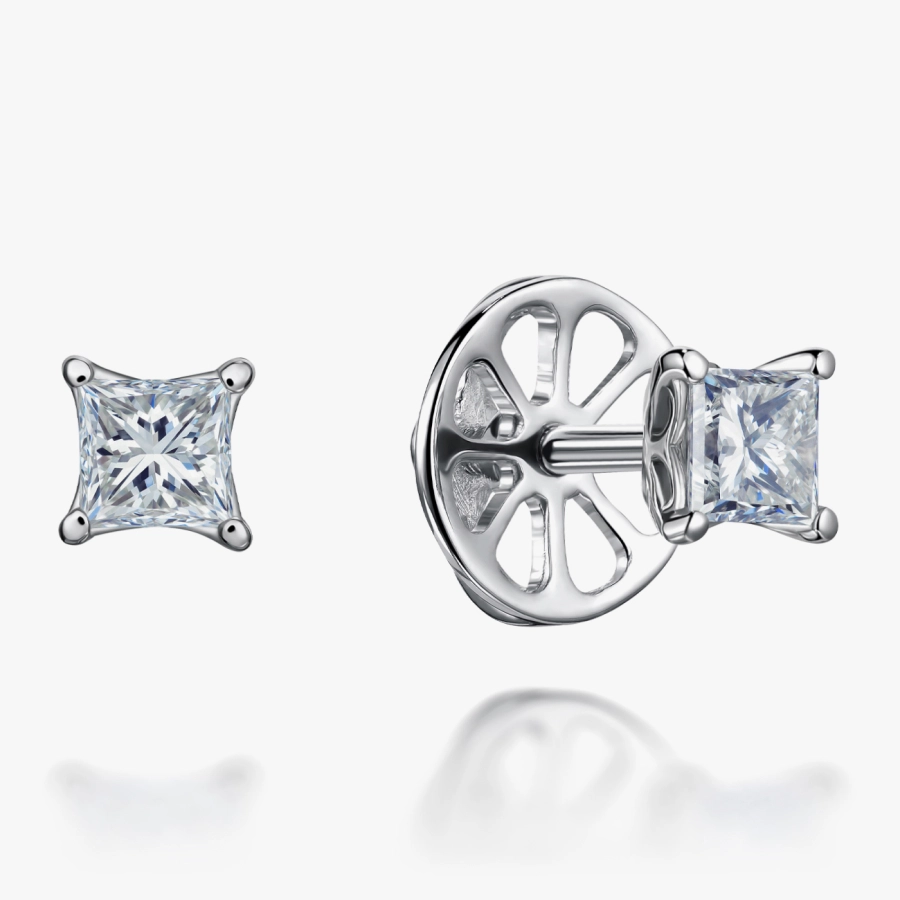 Princess Diamond Stud Earrings - С200215.51