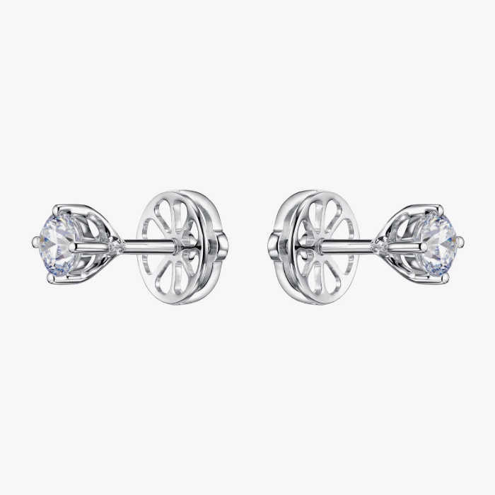 White Gold Diamond Stud Earrings - С2099