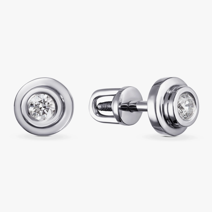 ЗОЛОТЫЕ ПУСЕТЫ С БРИЛЛИАНТАМИ - С2102