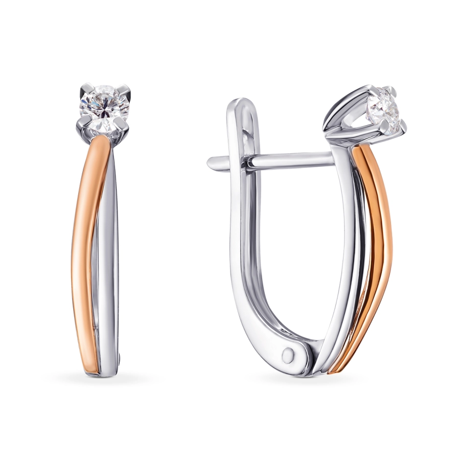 ЗОЛОТІ СЕРЕЖКИ З ДІАМАНТАМИ - С2430