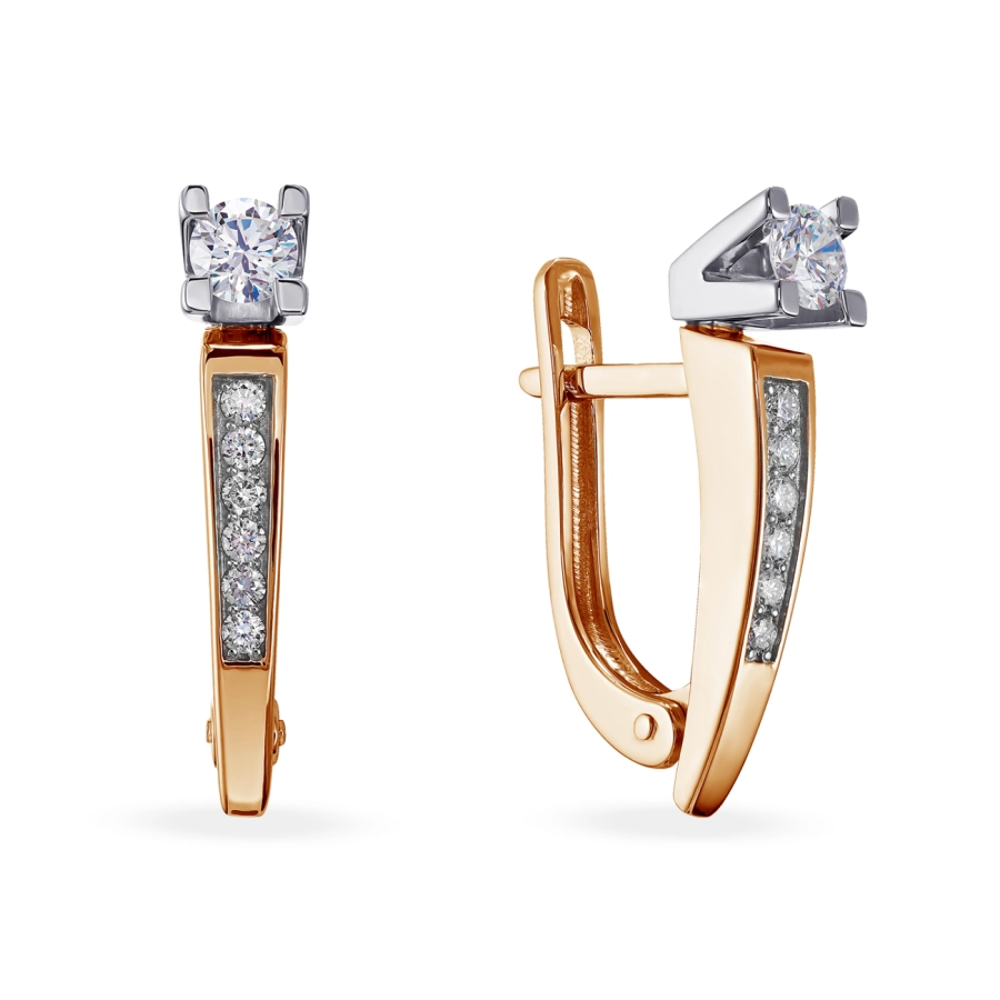 ЗОЛОТІ СЕРЕЖКИ З ДІАМАНТАМИ - С2436