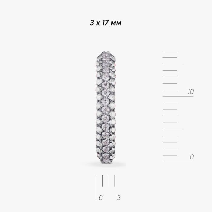 Серьги из белого золота с бриллиантами - С2440