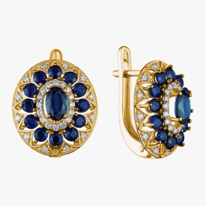 Earrings - Yellow - 151092 - С2455с