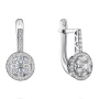 GOLD EARRINGS WITH DIAMONDS - С2467