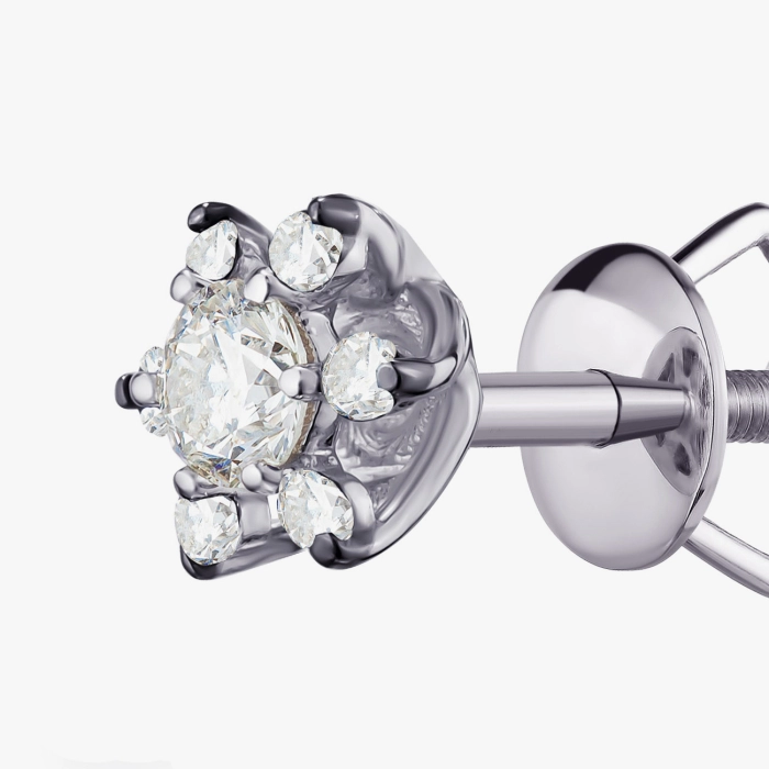 Diamond Earrings in White Gold - С2559.1