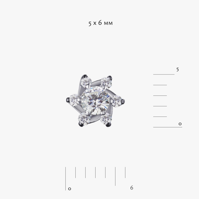 Diamond Earrings in White Gold - С2559.1