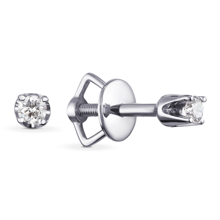 ЗОЛОТІ ПУСЕТИ З ДІАМАНТАМИ - С2725