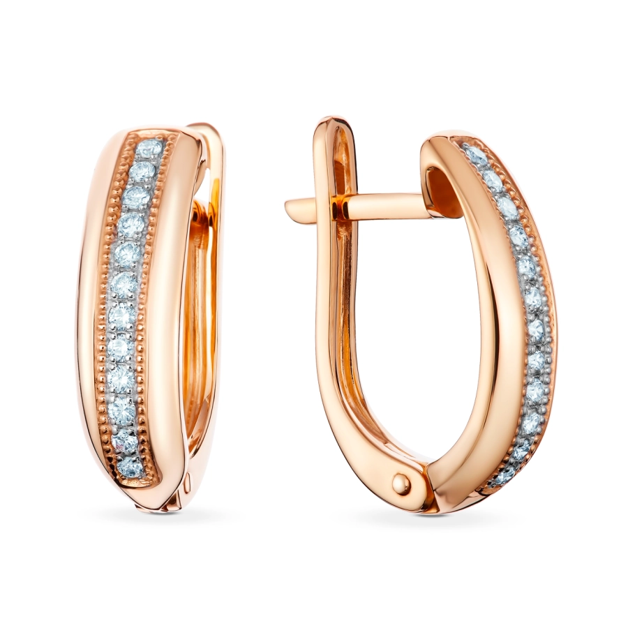 ЗОЛОТЫЕ СЕРЬГИ С БРИЛЛИАНТАМИ - С2731