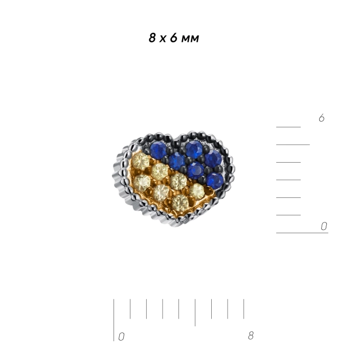 GOLD POUCHES WITH BLUE AND YELLOW SAPPHIRES "КІМБЕРЛІ ЦЕ УКРАЇНА" - С2774сж