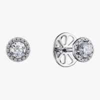 Сережки-пусети з діамантами з білого золота - С2783.43