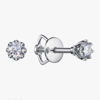 Classic White Gold Diamond Stud Earrings - С2803