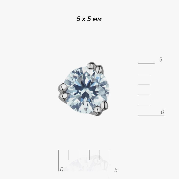 White Gold Stud Earrings with Diamonds - С2823.48
