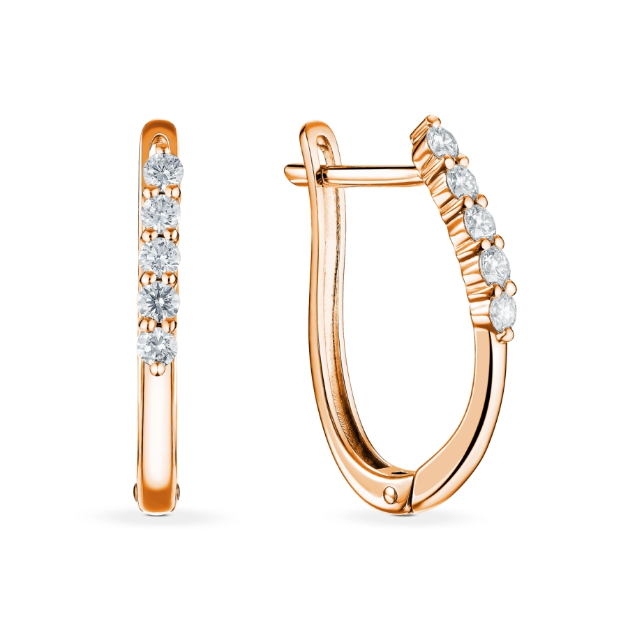 ЗОЛОТІ СЕРЕЖКИ З ДІАМАНТАМИ - С2826