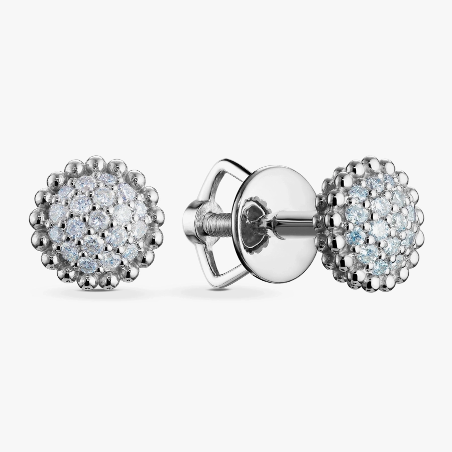 ЗОЛОТІ ПУСЕТИ З ДІАМАНТАМИ - С2831