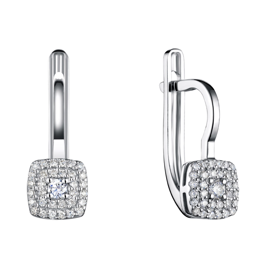 ЗОЛОТІ СЕРЕЖКИ З ДІАМАНТАМИ - С2834