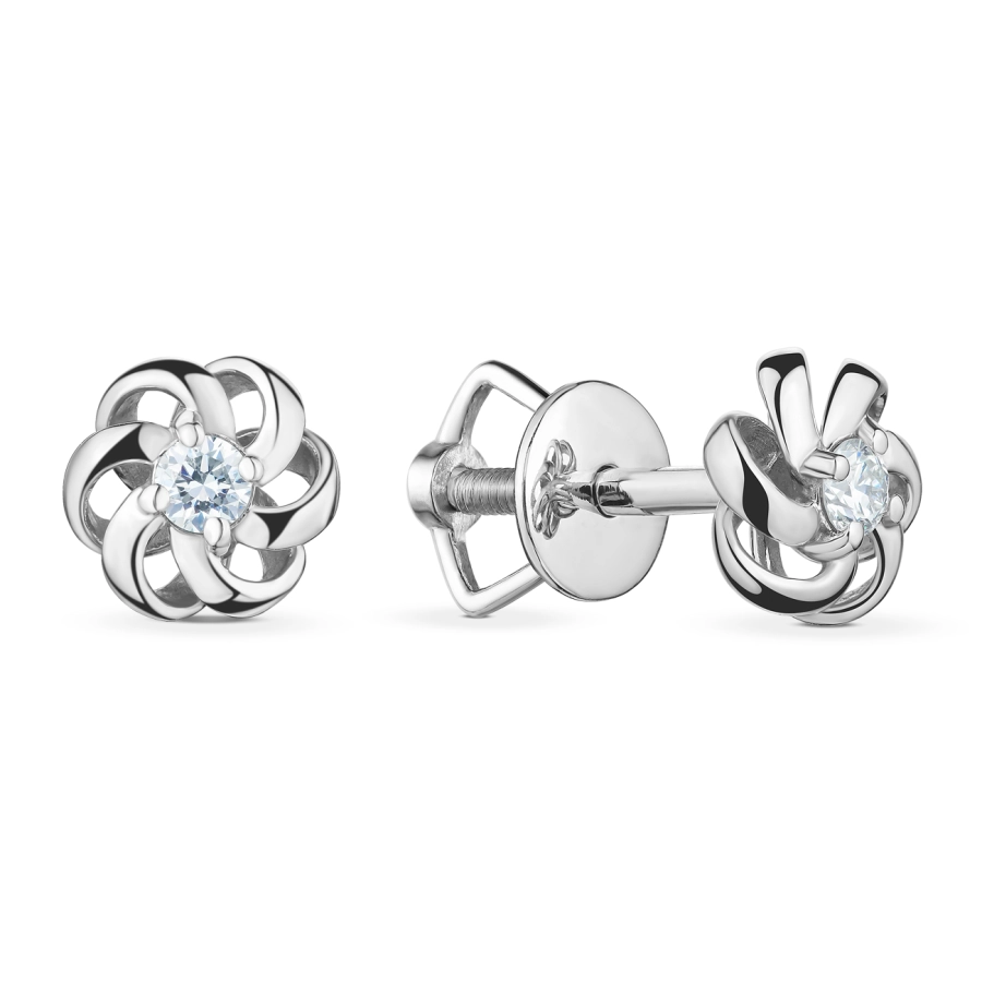 ЗОЛОТІ ПУСЕТИ З ДІАМАНТАМИ - С2847