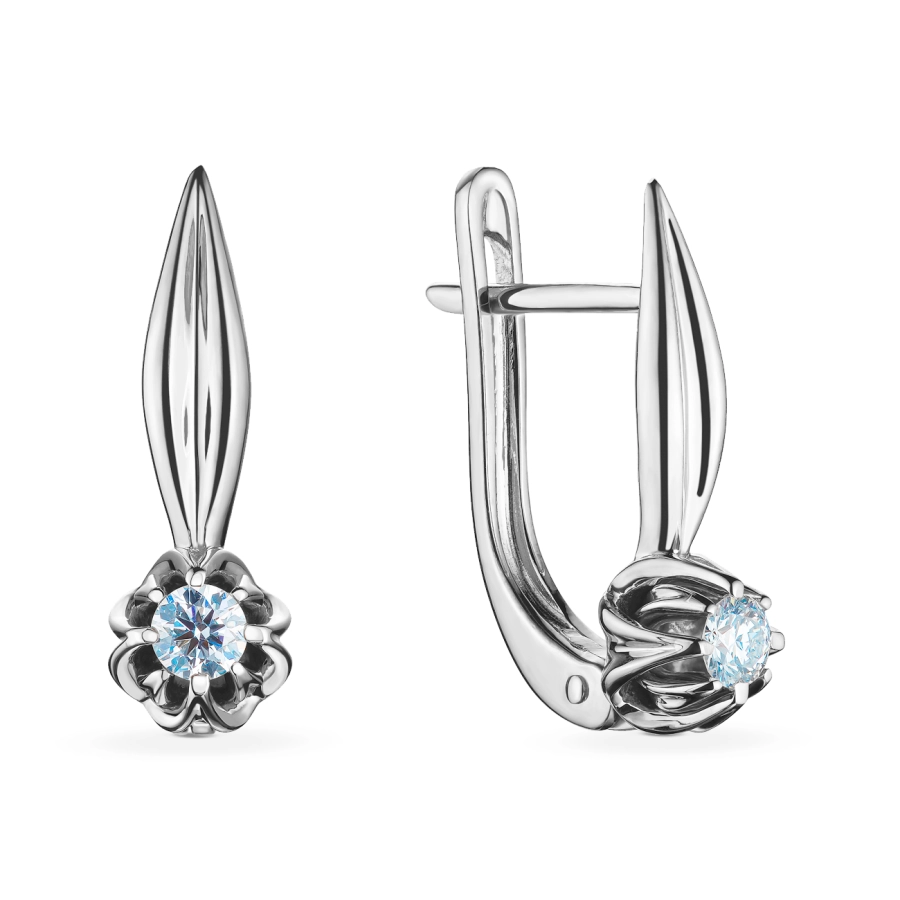 ЗОЛОТІ СЕРЕЖКИ З ДІАМАНТАМИ - С2853