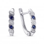 GOLD EARRINGS WITH SAPPHIRES AND DIAMONDS - С2862