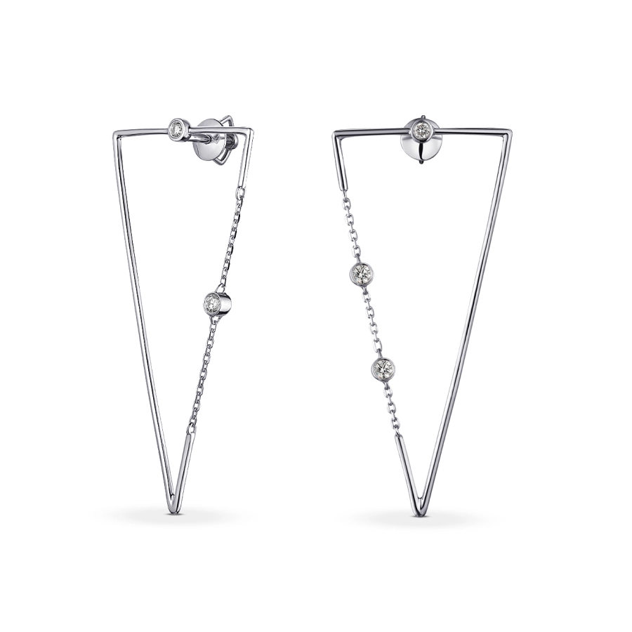 ЗОЛОТІ СЕРЕЖКИ З ДІАМАНТАМИ - С2880