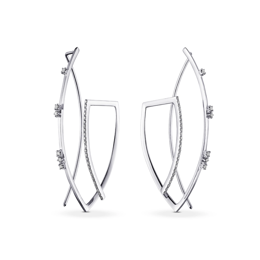 ЗОЛОТІ СЕРЕЖКИ З ДІАМАНТАМИ - С2881