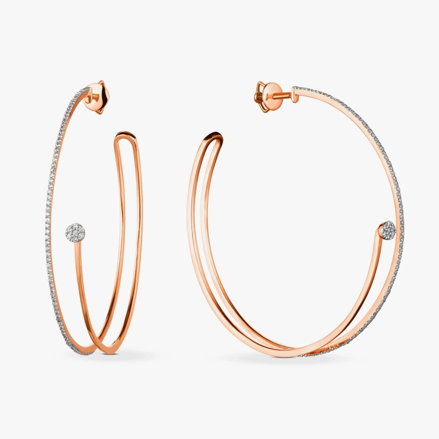 ЗОЛОТЫЕ СЕРЬГИ С БРИЛЛИАНТАМИ - С2883