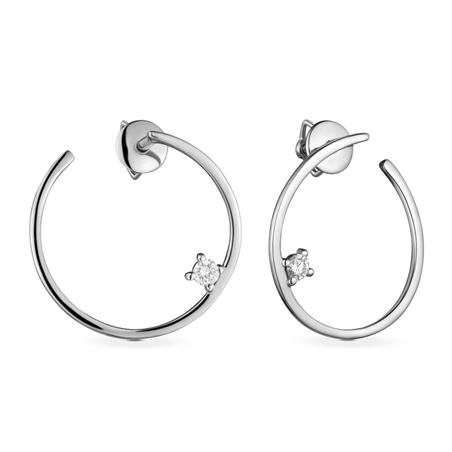 ЗОЛОТІ СЕРЕЖКИ З ДІАМАНТАМИ - С2887