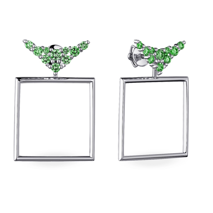 ЗОЛОТІ СЕРЕЖКИ З СМАРАГДАМИ - С2890И