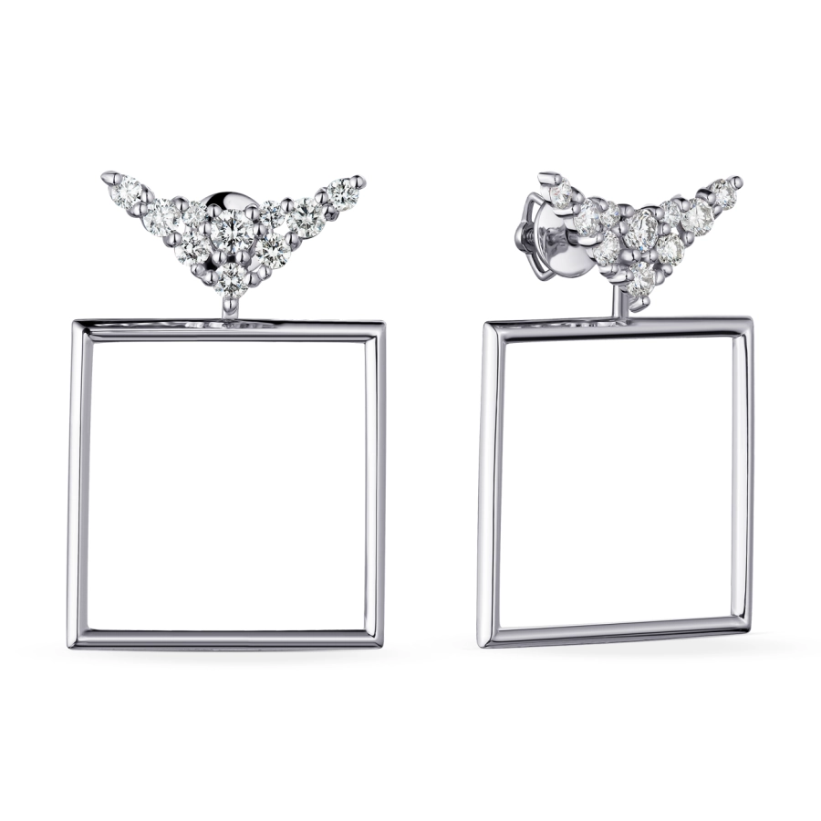 ЗОЛОТІ СЕРЕЖКИ З ДІАМАНТАМИ - С2890