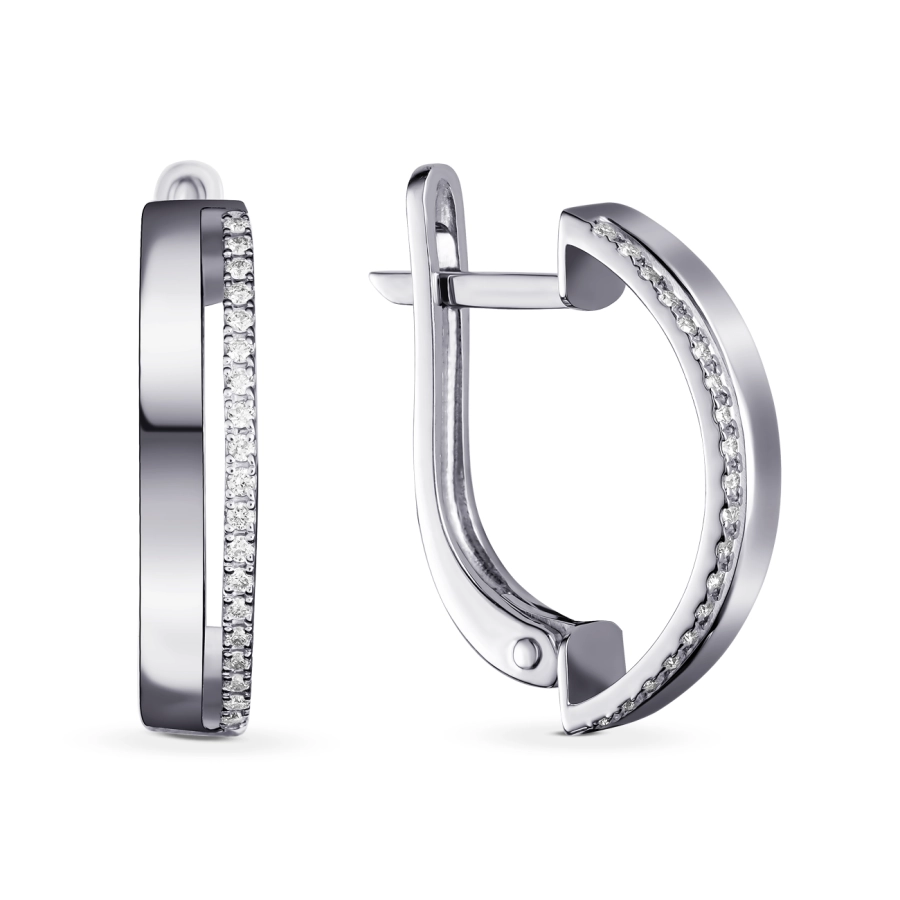 ЗОЛОТІ СЕРЕЖКИ З ДІАМАНТАМИ - С2893