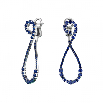 GOLD EARRINGS WITH SAPPHIRES - С2909.0с