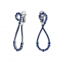 GOLD EARRINGS WITH SAPPHIRES - С2909.0с