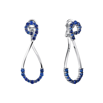 GOLD EARRINGS WITH SAPPHIRES - С2909.0с