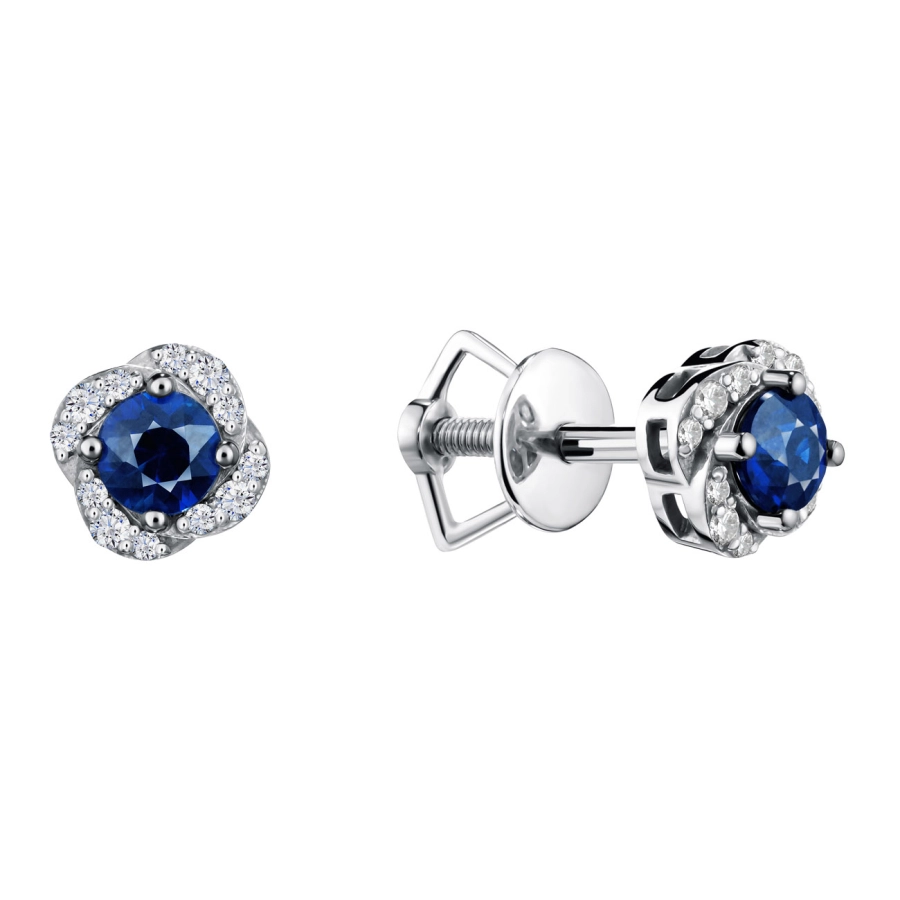 GOLD POUCHES WITH SAPPHIRES AND DIAMONDS - С2921с