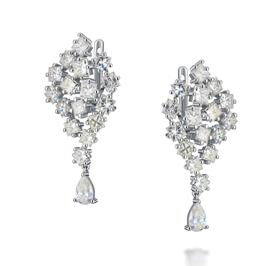 ЗОЛОТІ СЕРЕЖКИ З ДІАМАНТАМИ - С2947