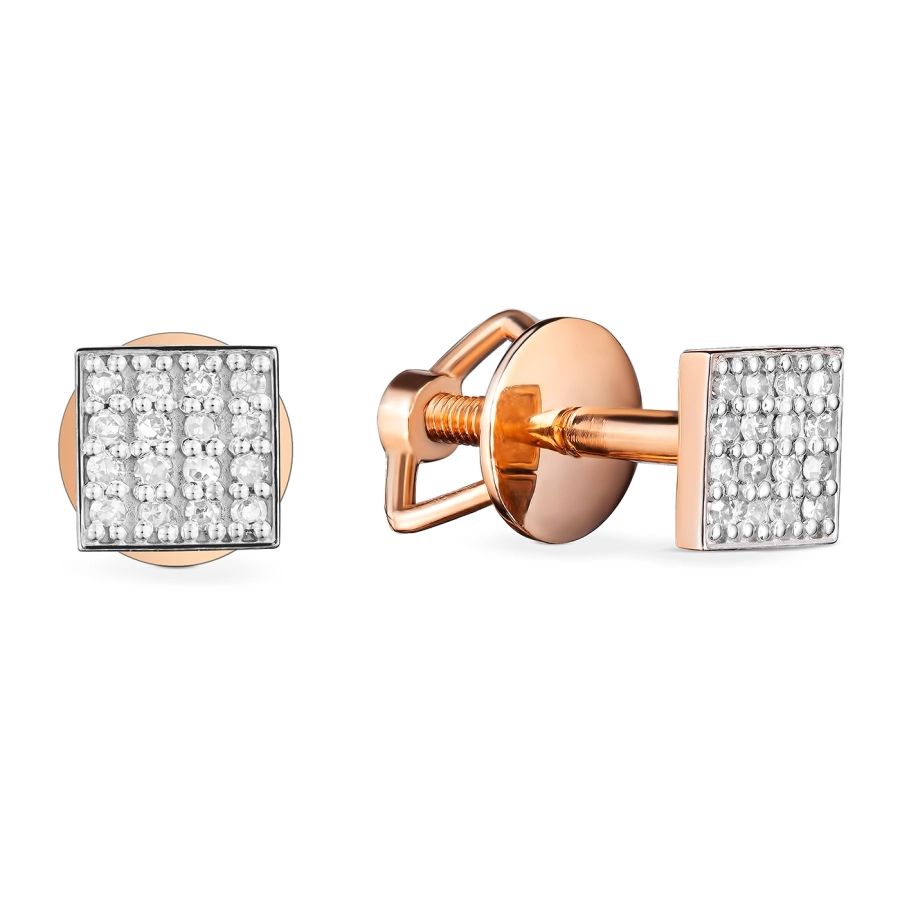 ЗОЛОТІ ПУСЕТИ З ДІАМАНТАМИ - СМ0003