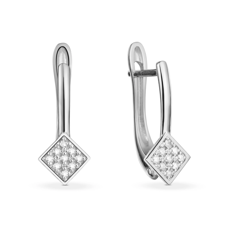 ЗОЛОТЫЕ СЕРЬГИ С БРИЛЛИАНТАМИ - СМ0007